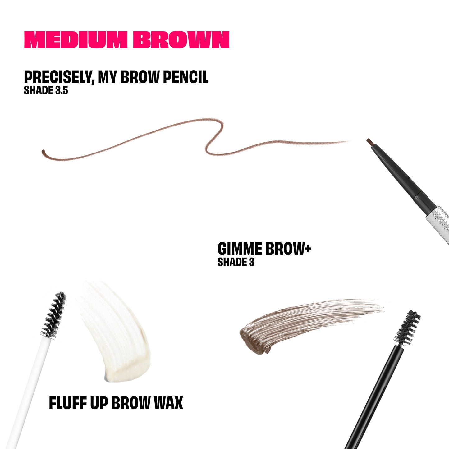 So Eggstra Brows brow pencil, brow wax & brow gel trio ($111 value)