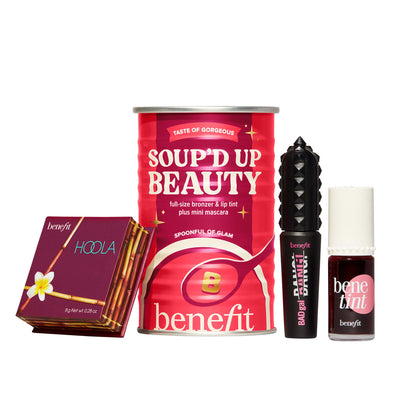 Soup’d Up Beauty bronzer, lip & cheek tint, & mascara trio ($141 value)