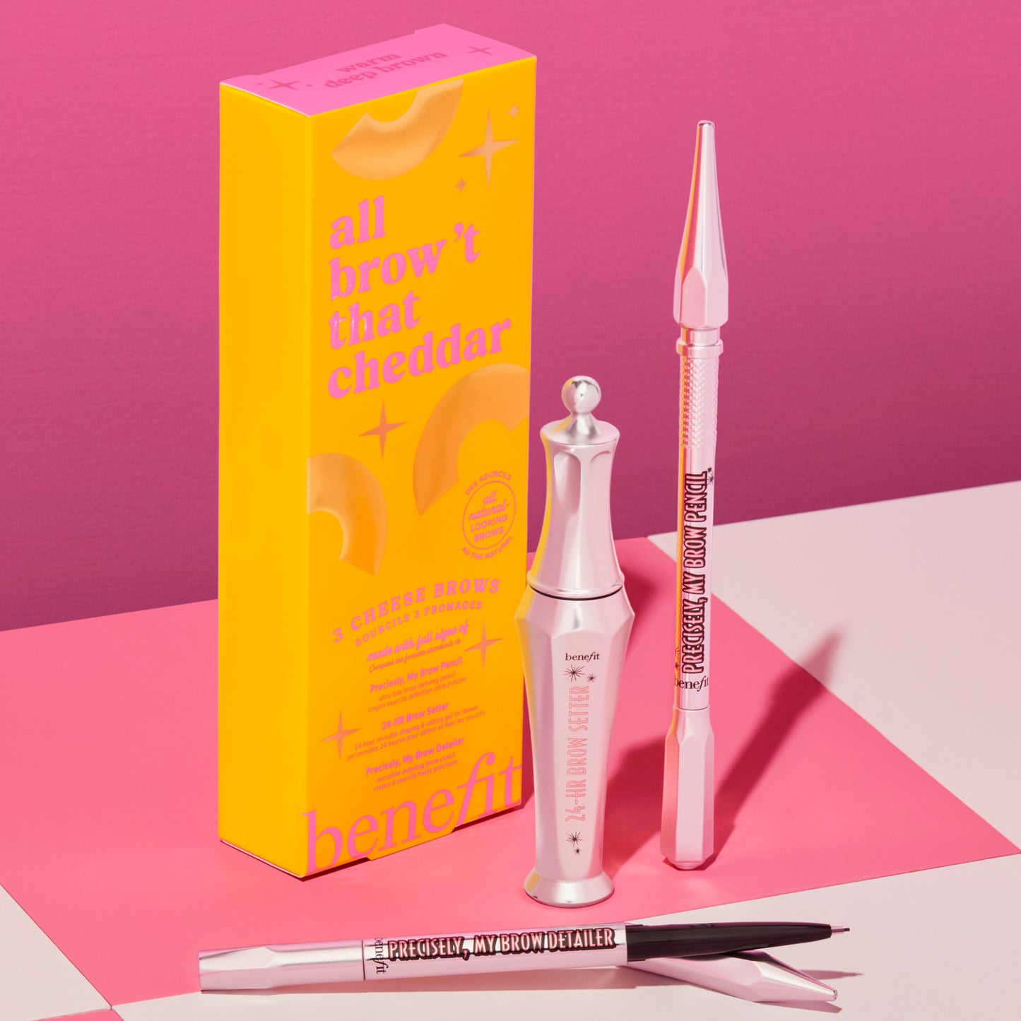 All Brow’t That Cheddar  brow pencil duo and brow setting gel ($149 value)